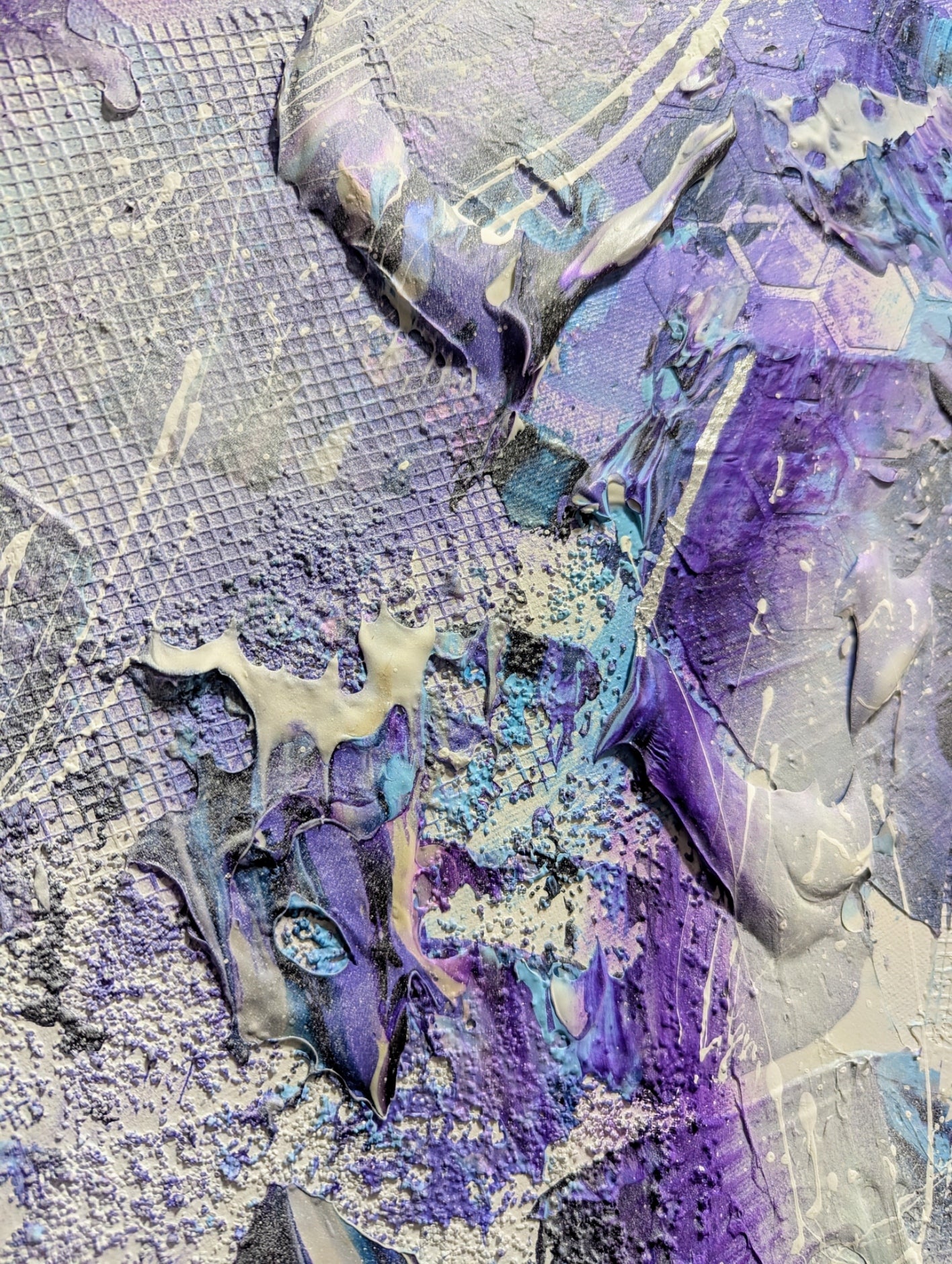 Toile abstraite ''Ça sent bon le lilas!''