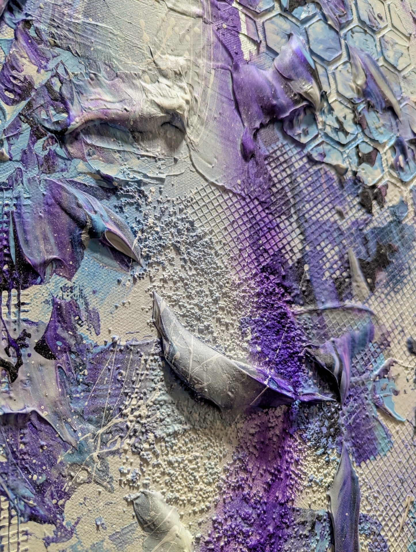 Toile abstraite ''Ça sent bon le lilas!''