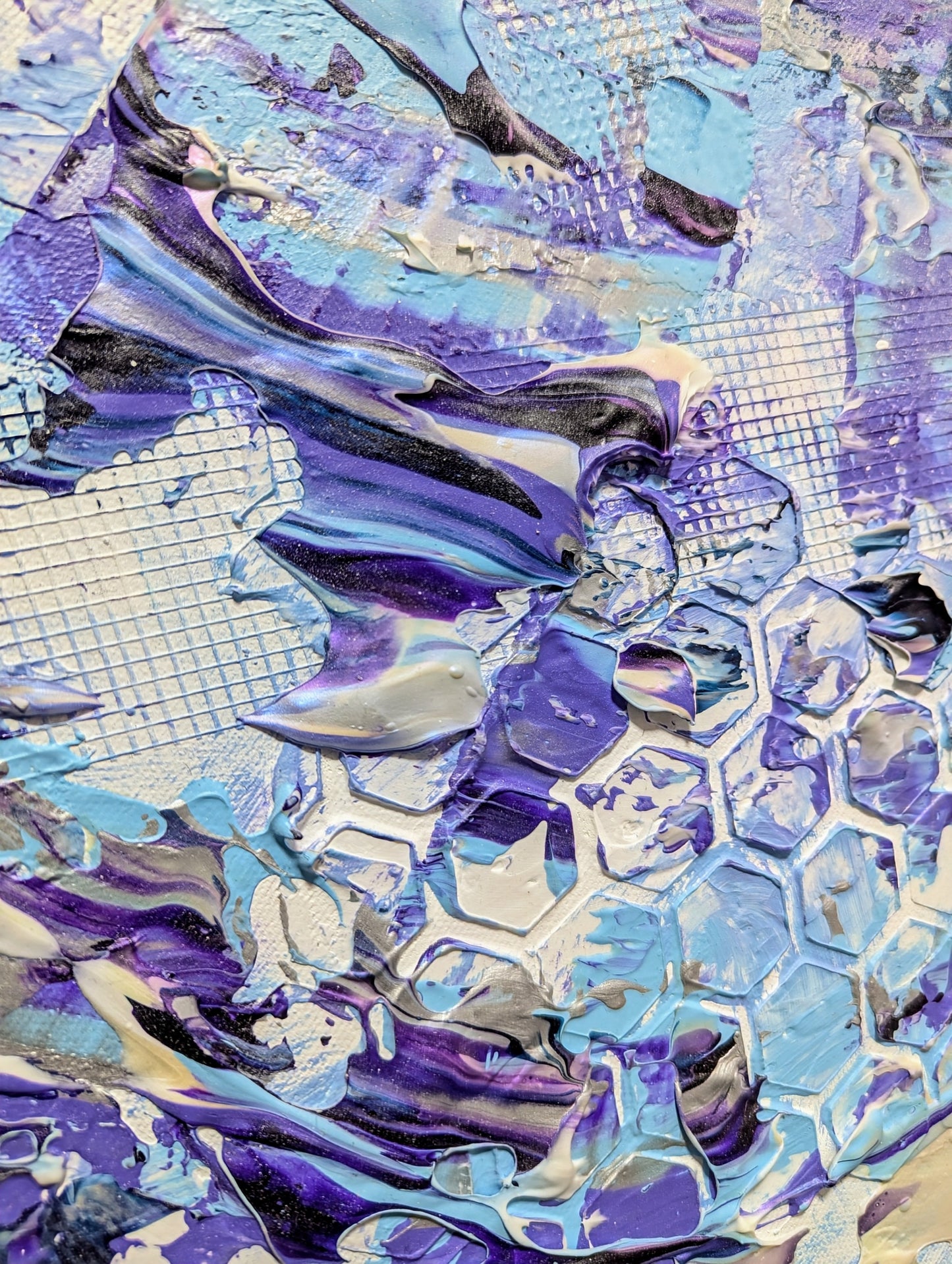 Toile abstraite ''Ça sent bon le lilas!''