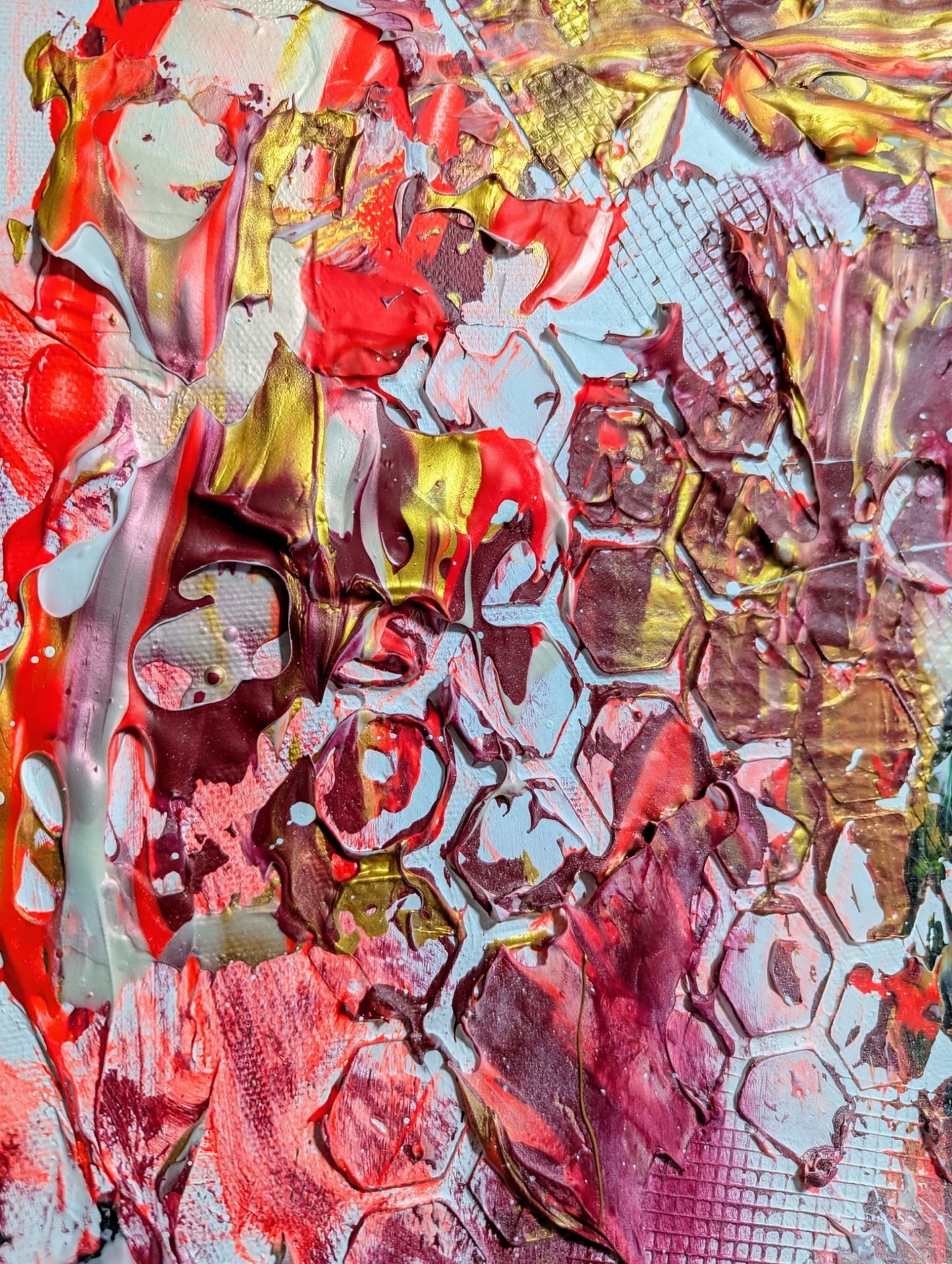 Toile abstraite ''S'offrir une rose''