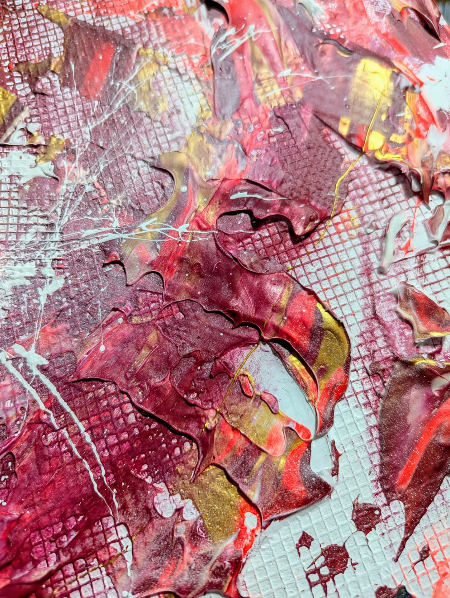Toile abstraite ''S'offrir une rose''