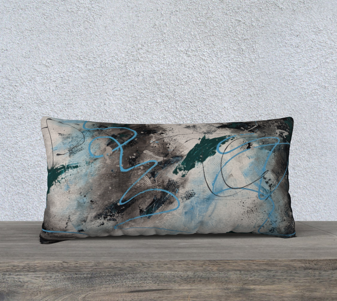 Housse coussin 24X12 Céleste