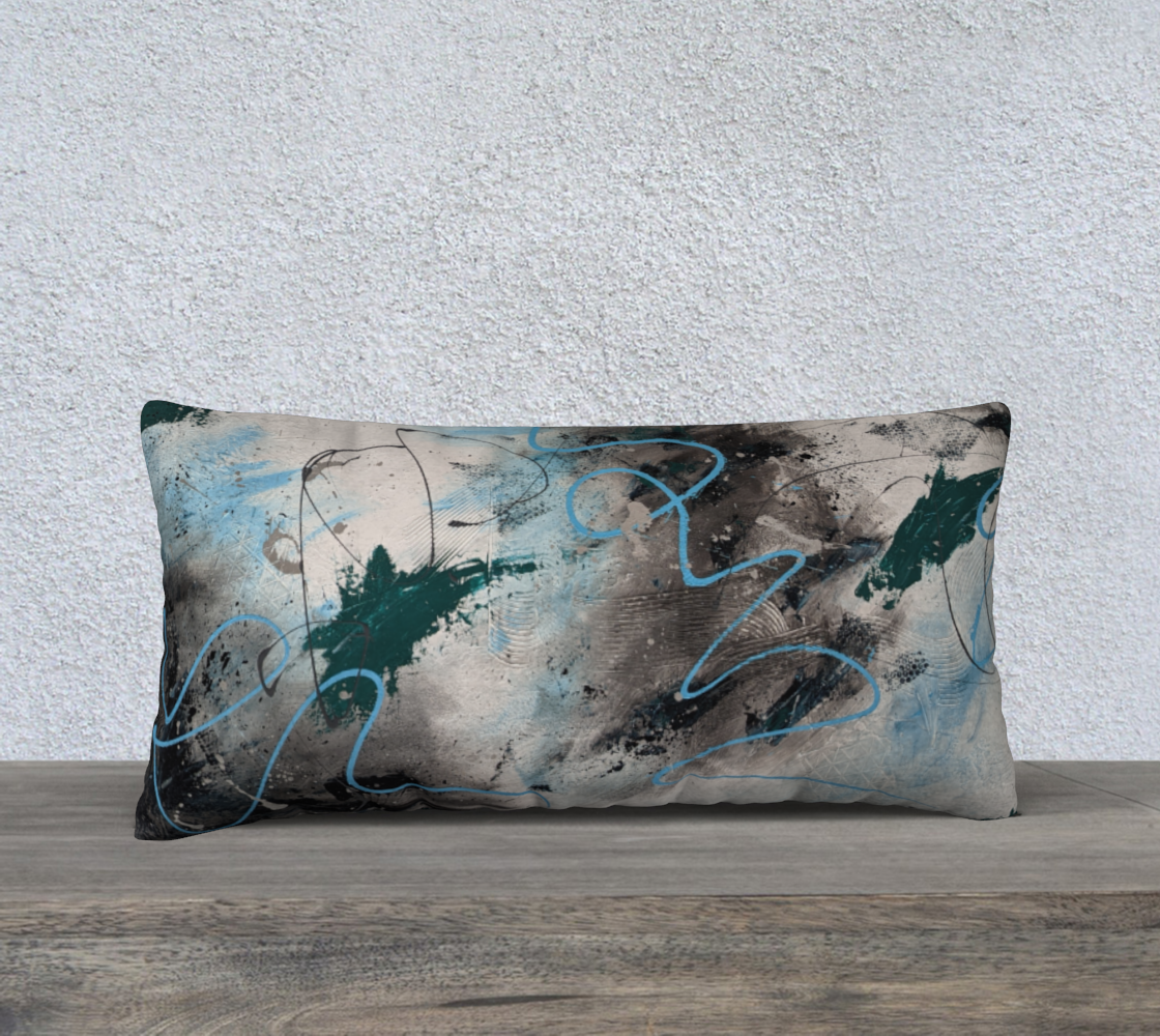 Housse coussin 24X12 Céleste