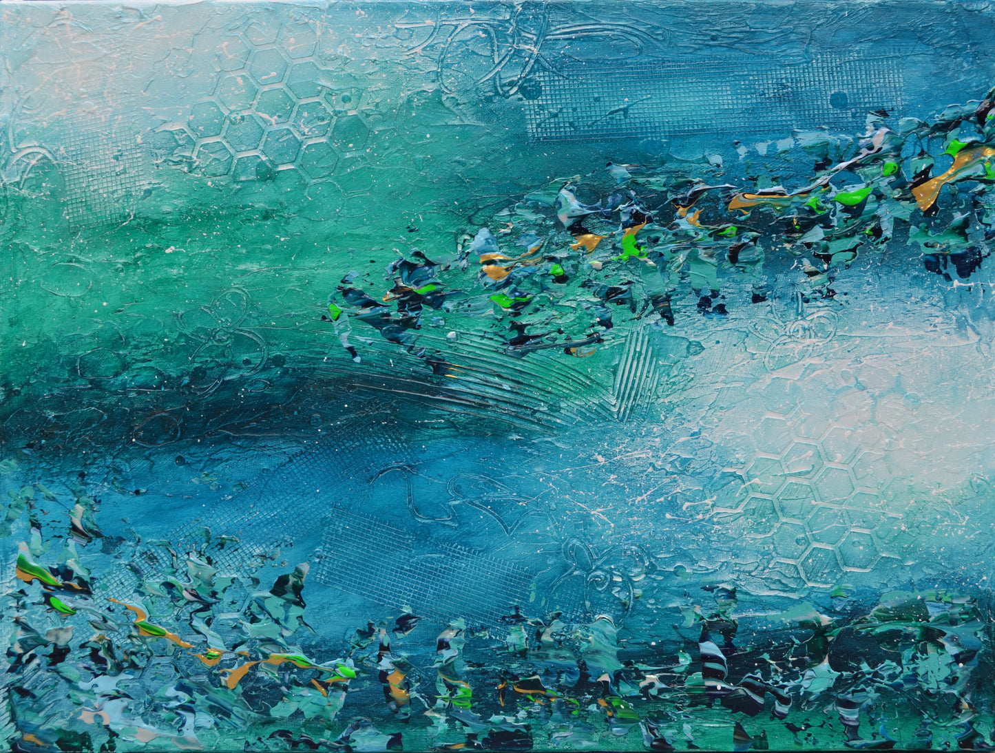 Toile abstraite ''L'océan des rêves''