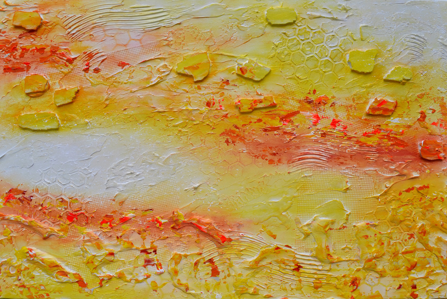 Toile abstraite ''Les beautés du soleil''