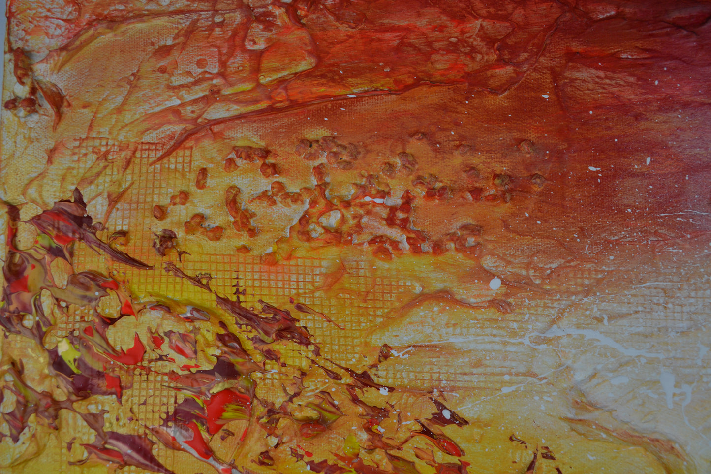 Toile abstraite ''Mettrais-tu une bûche, j'ai froid''