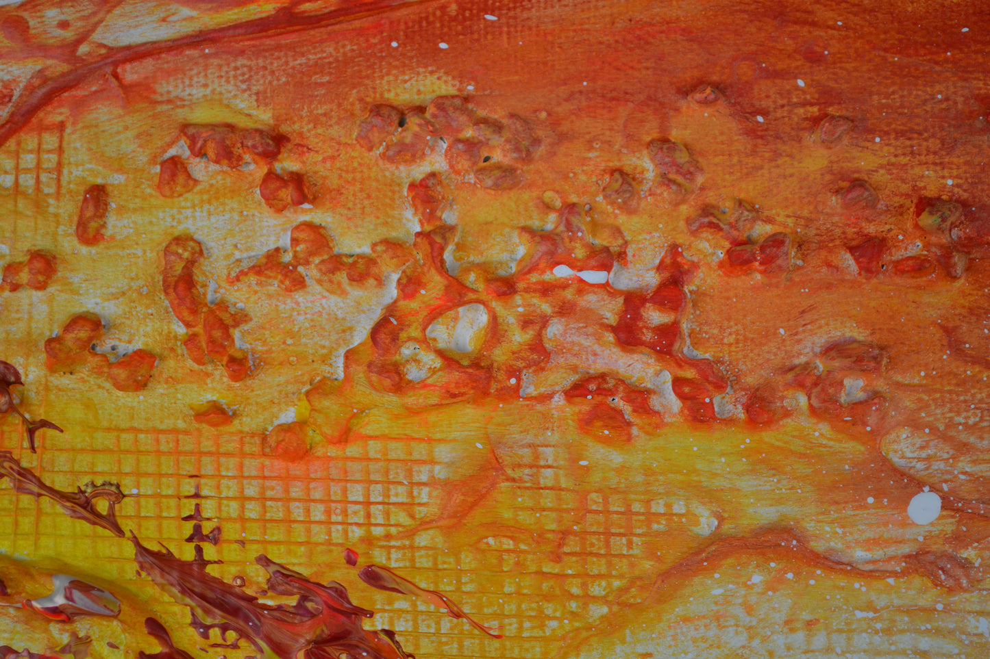 Toile abstraite ''Mettrais-tu une bûche, j'ai froid''