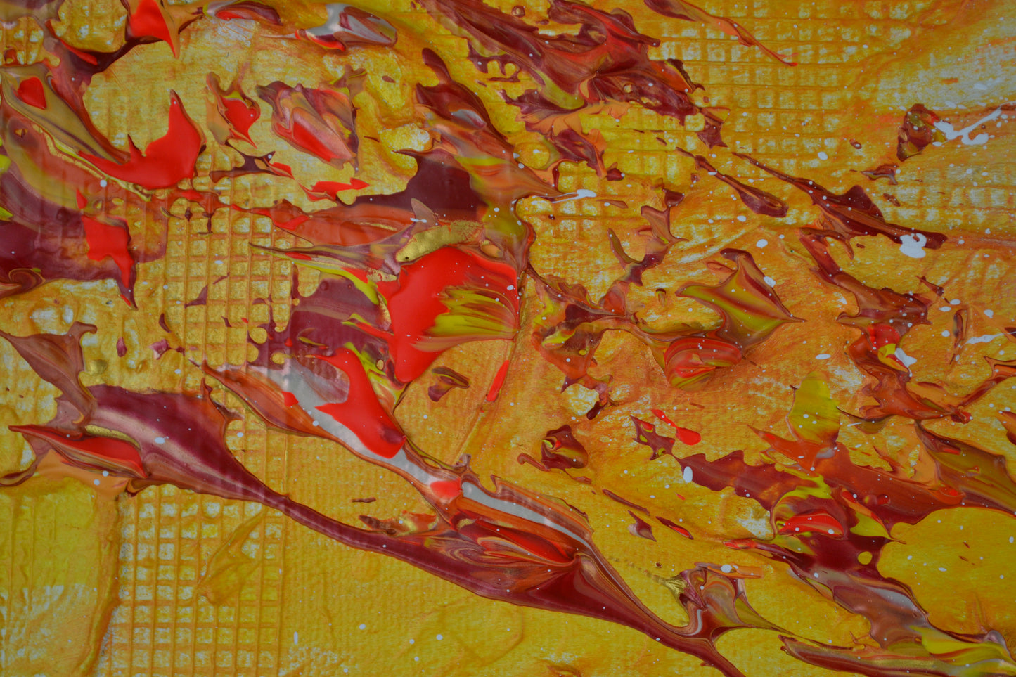 Toile abstraite ''Mettrais-tu une bûche, j'ai froid''