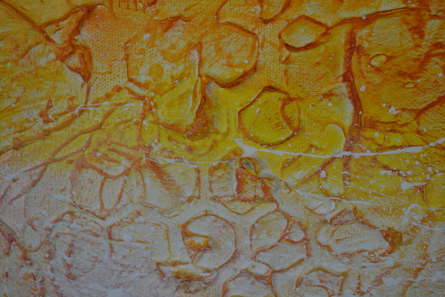 Toile abstraite ''Mettrais-tu une bûche, j'ai froid''