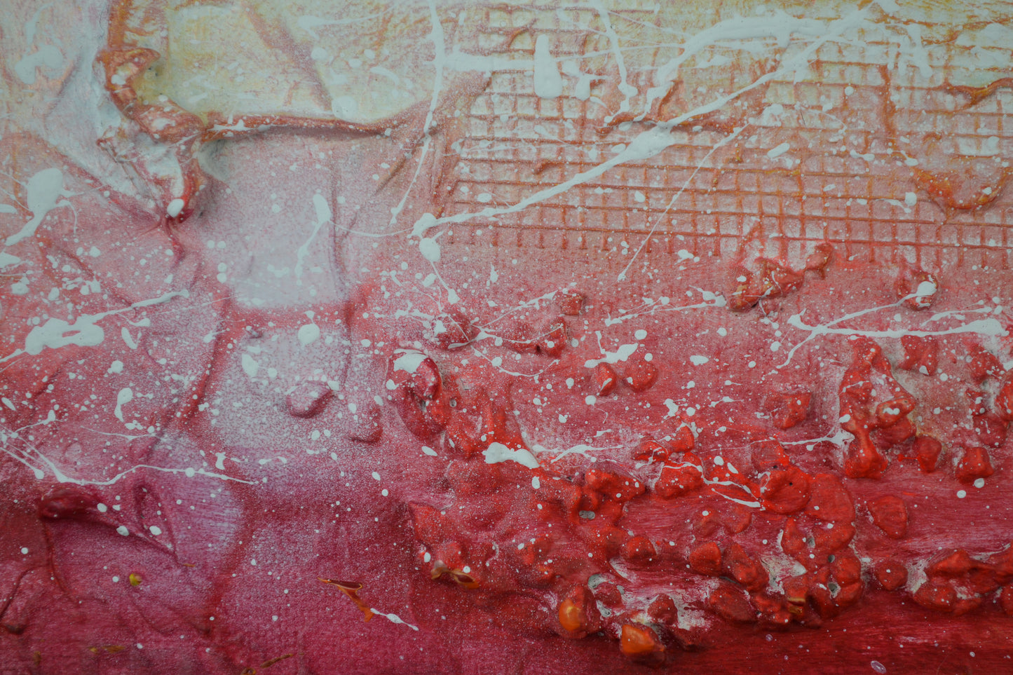 Toile abstraite ''Mettrais-tu une bûche, j'ai froid''