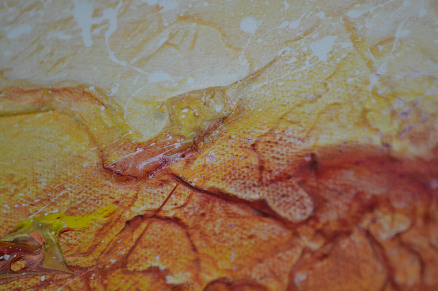 Toile abstraite ''Mettrais-tu une bûche, j'ai froid''