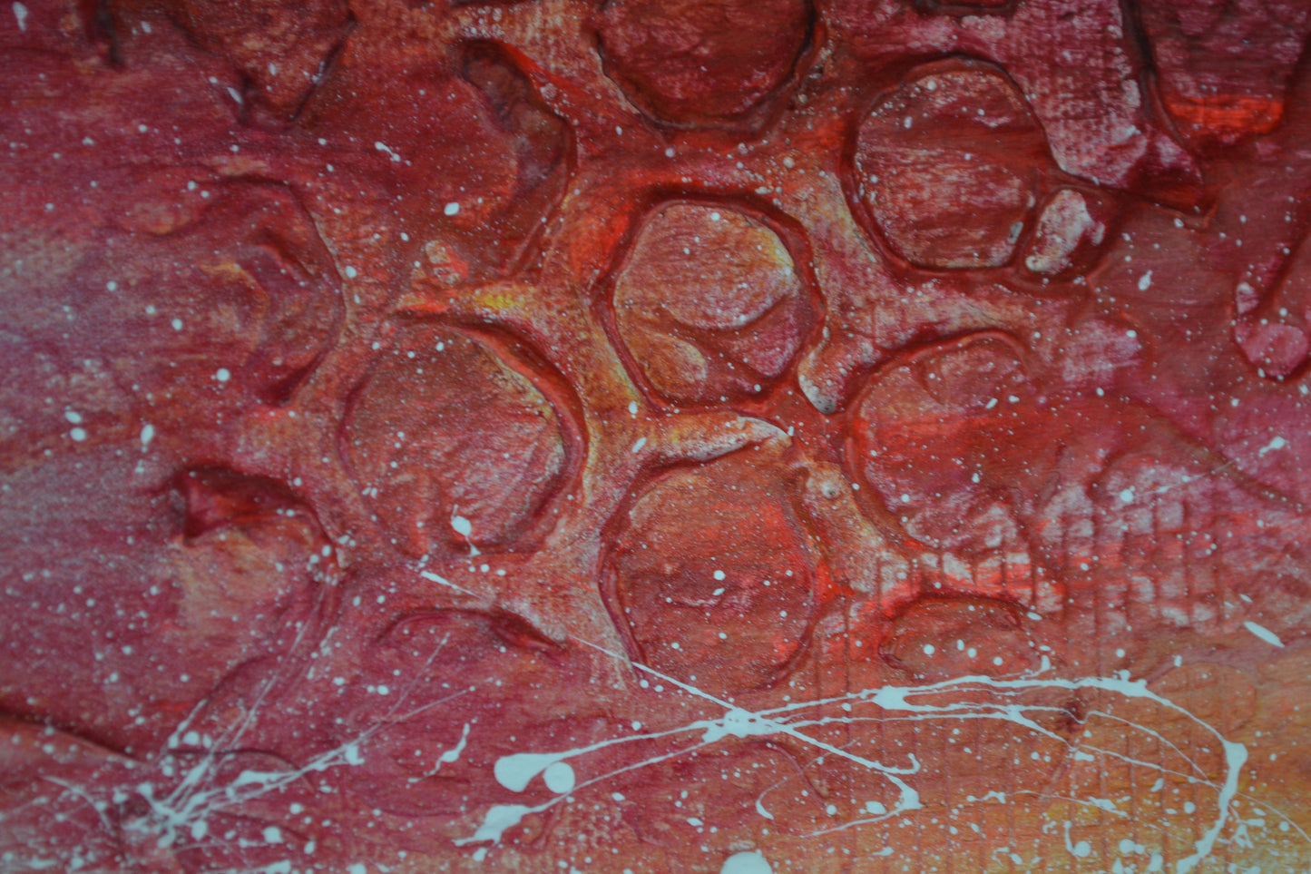 Toile abstraite ''Mettrais-tu une bûche, j'ai froid''