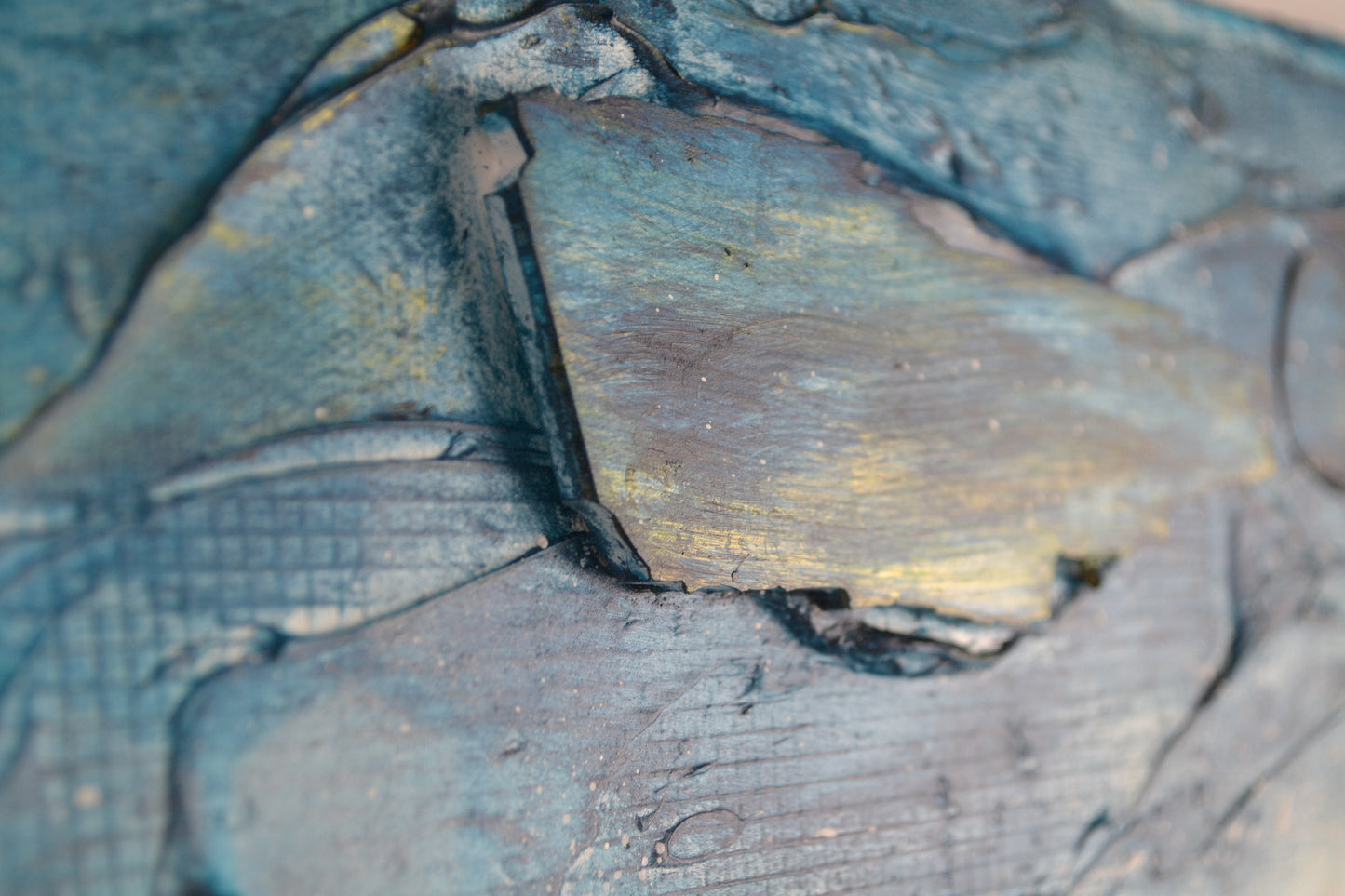 Toile abstraite ''Banc de poissons''