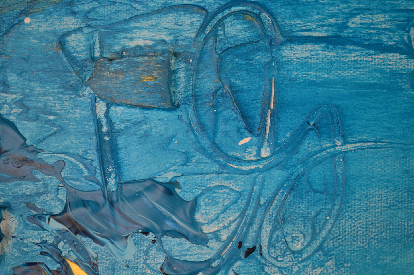 Toile abstraite ''Banc de poissons''