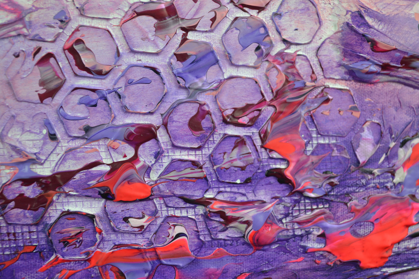 Toile abstraite ''Fais un voeux''