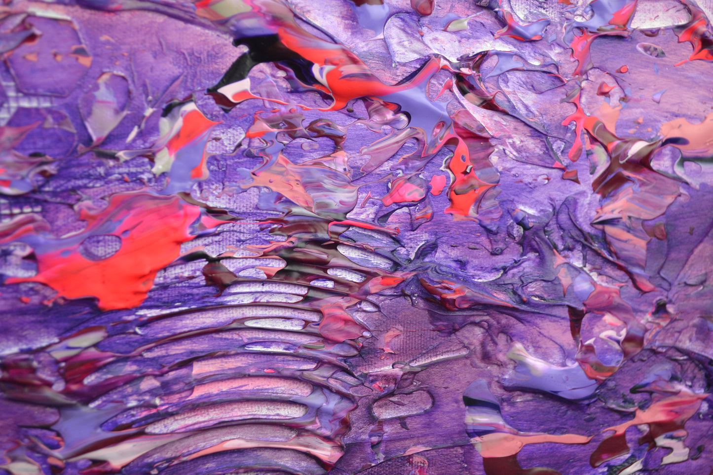 Toile abstraite ''Fais un voeux''