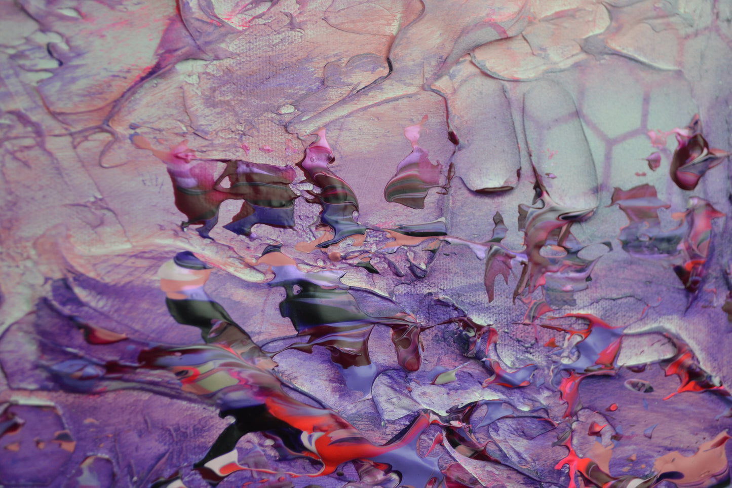 Toile abstraite ''Fais un voeux''