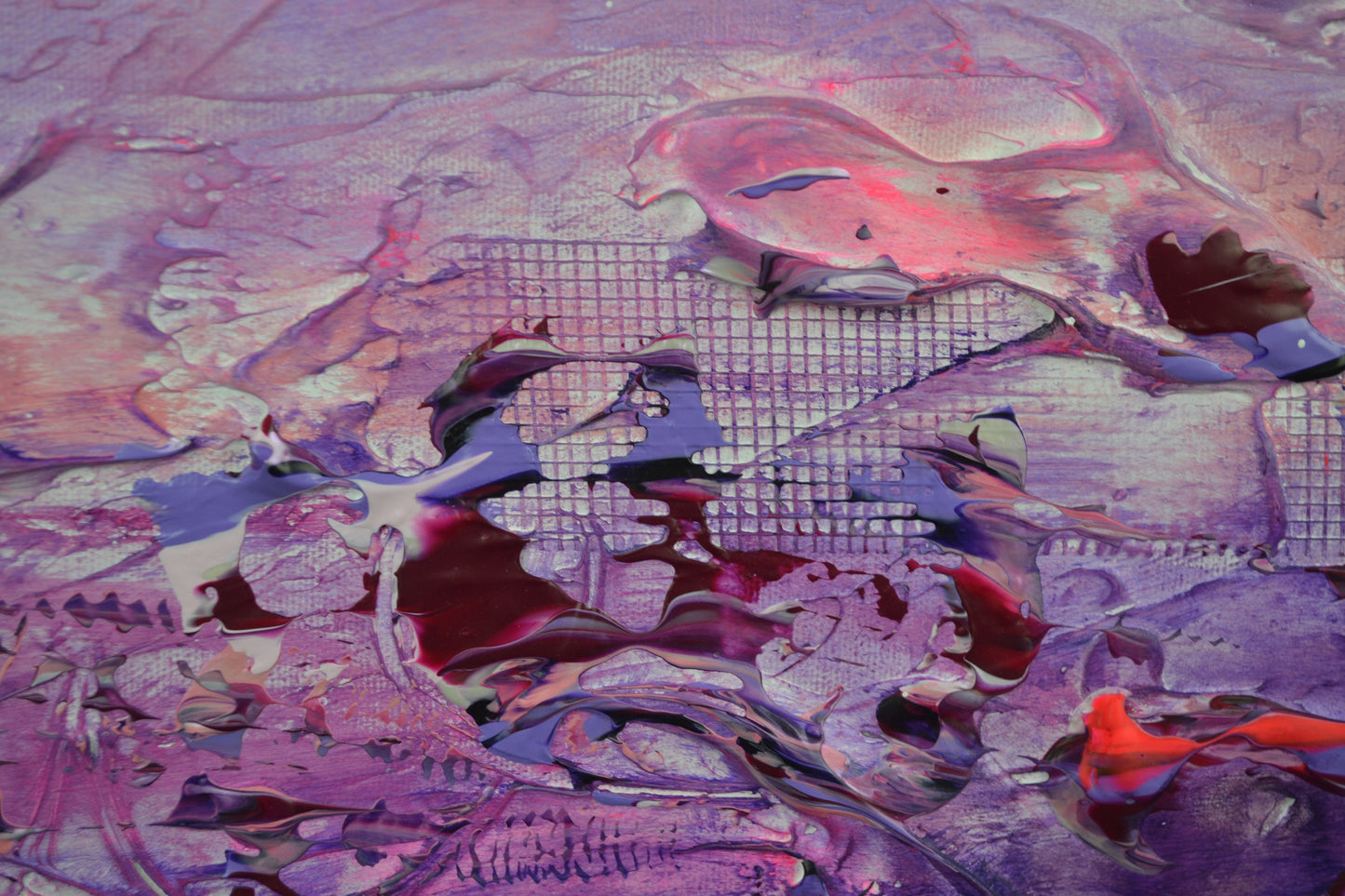 Toile abstraite ''Fais un voeux''