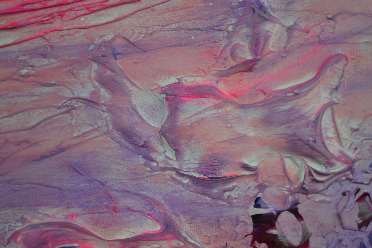 Toile abstraite ''Fais un voeux''