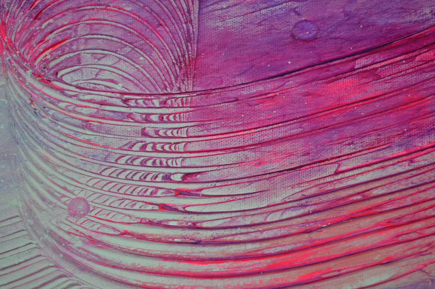 Toile abstraite ''Fais un voeux''