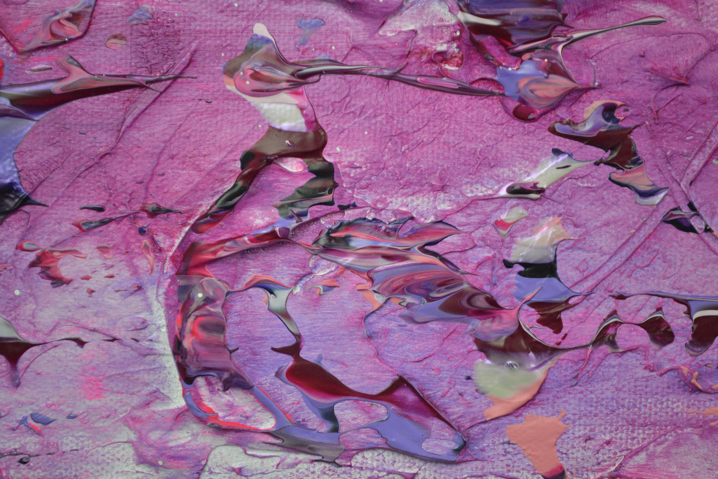 Toile abstraite ''Fais un voeux''