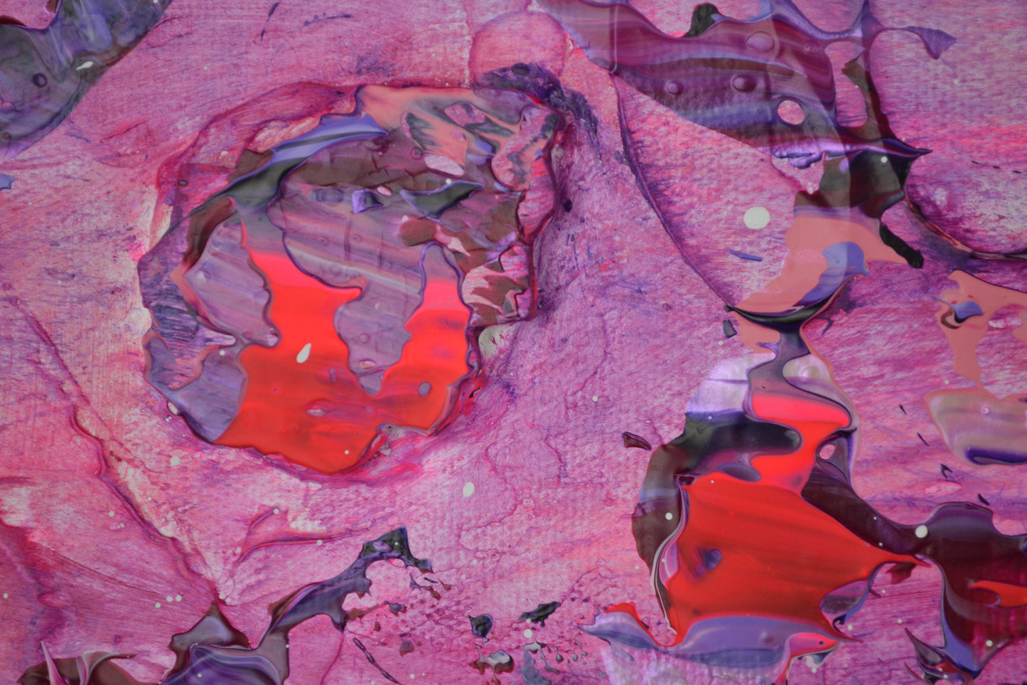 Toile abstraite ''Fais un voeux''