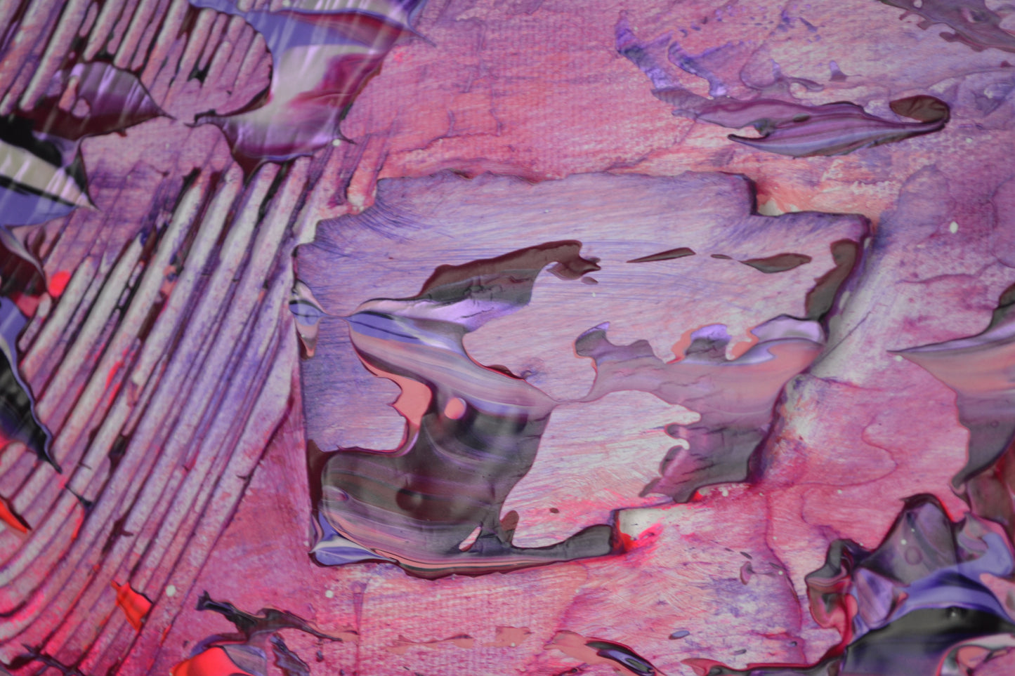 Toile abstraite ''Fais un voeux''