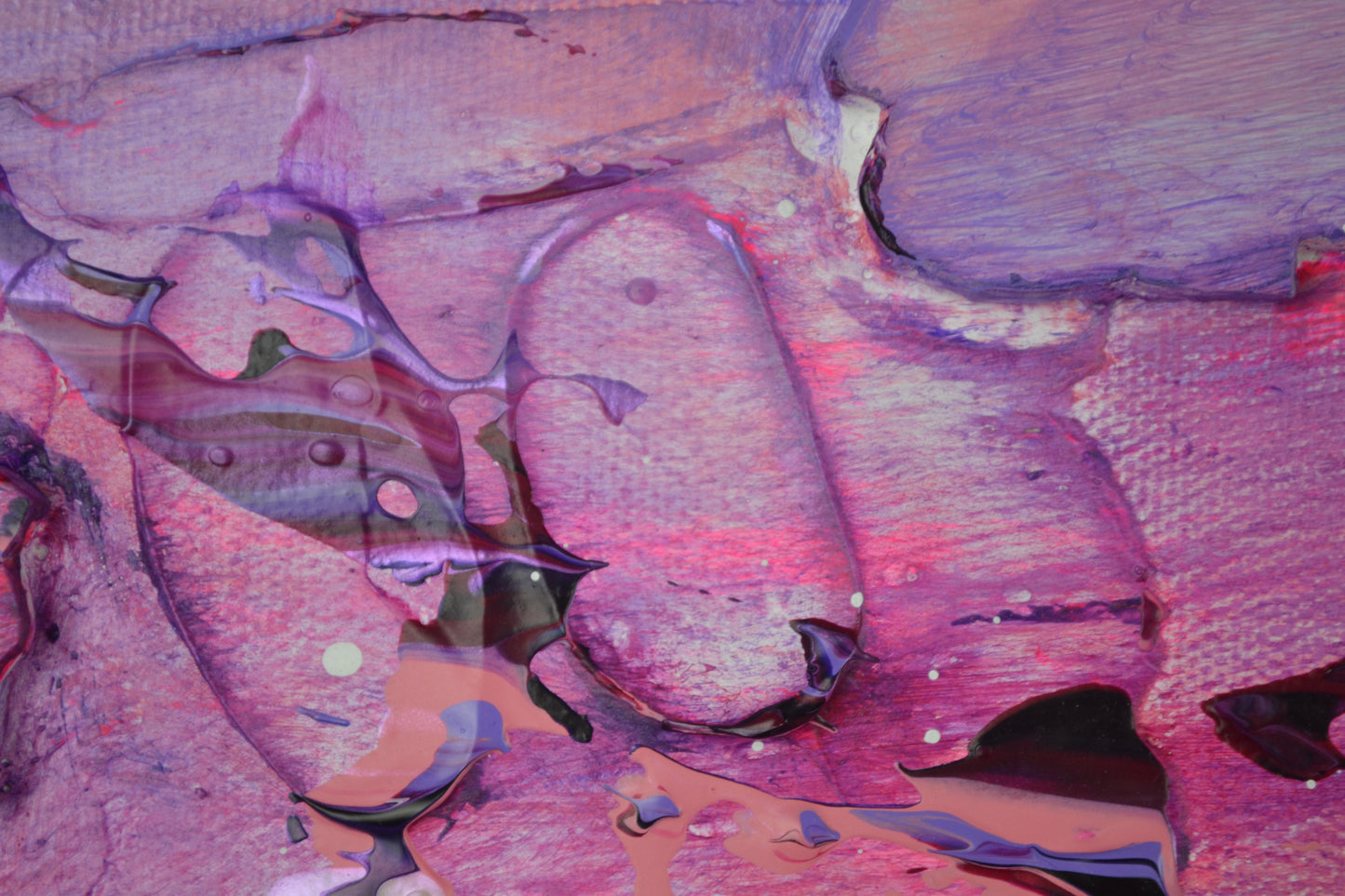 Toile abstraite ''Fais un voeux''