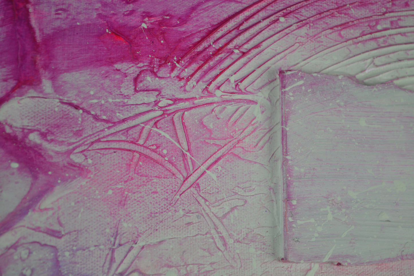 Toile abstraite ''Fais un voeux''