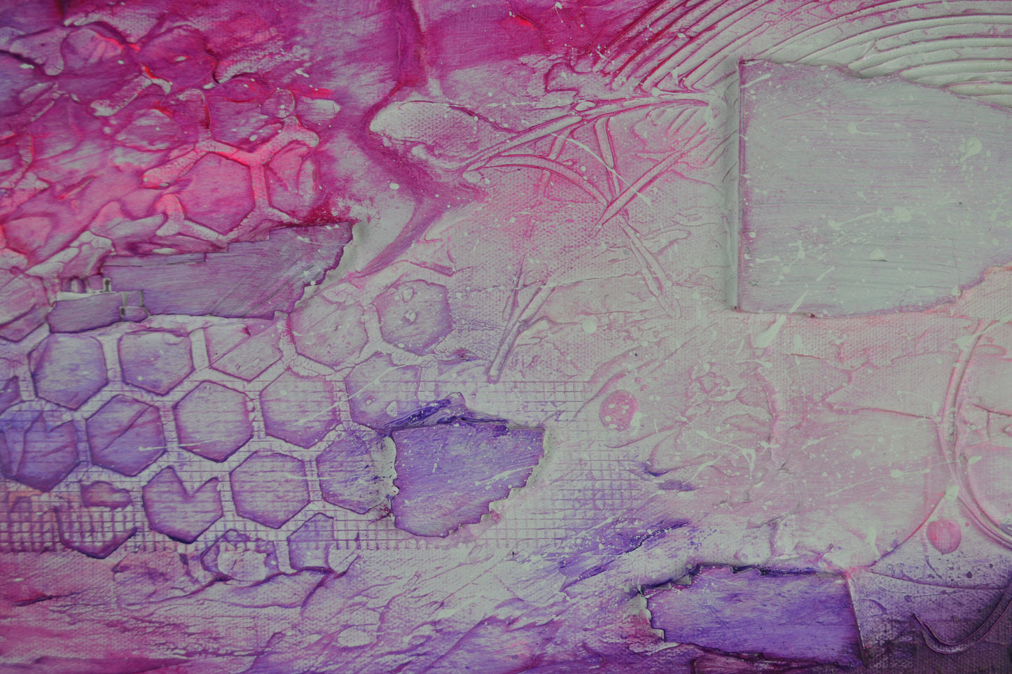 Toile abstraite ''Fais un voeux''