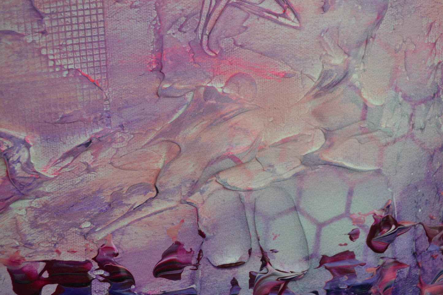 Toile abstraite ''Fais un voeux''