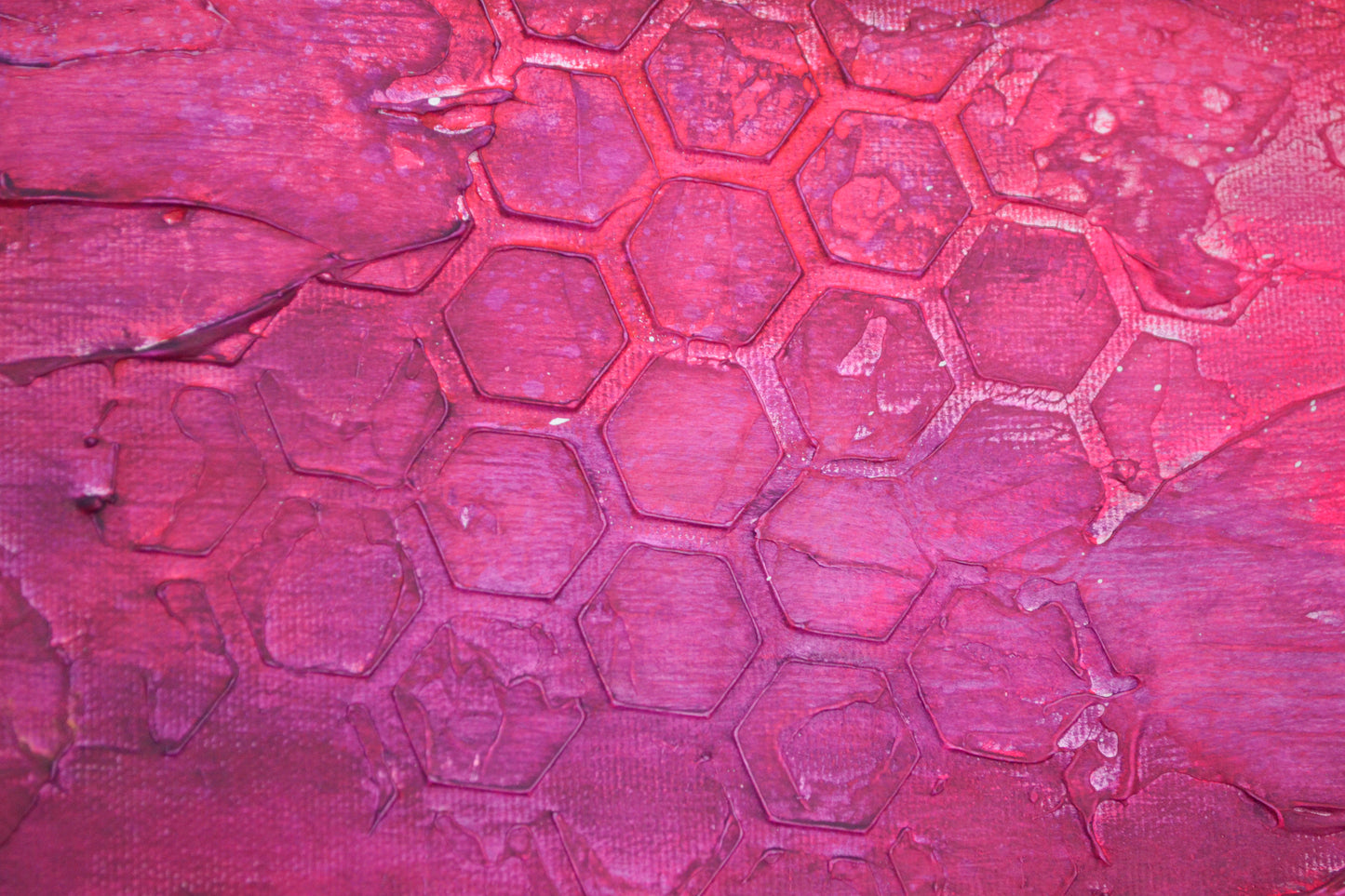 Toile abstraite ''La framboise romantique''