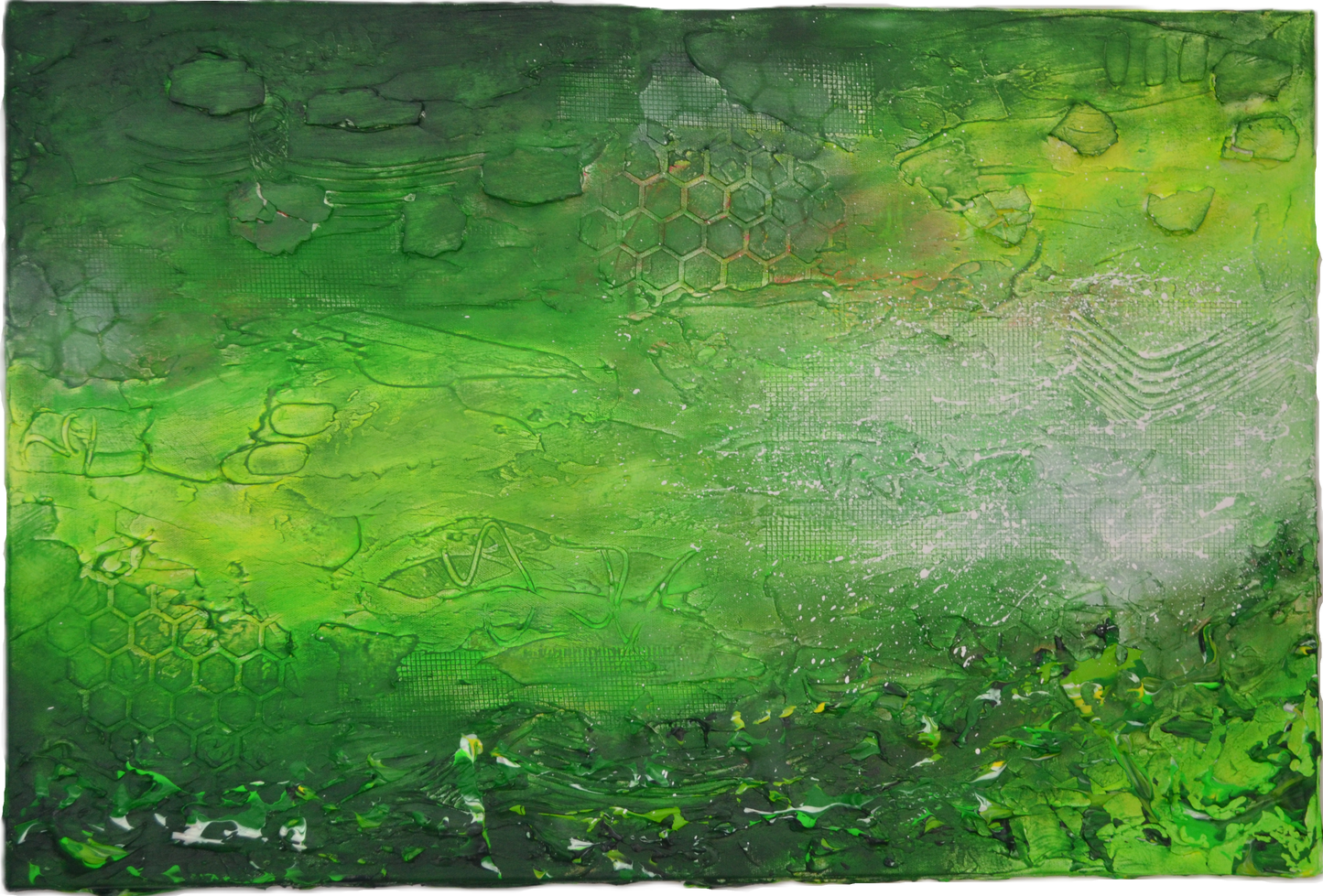 Toile abstraite ''Se ressourcer en nature''