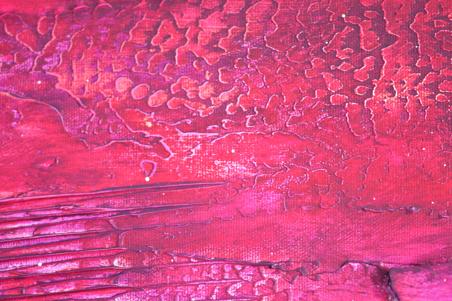 Toile abstraite ''La framboise romantique''