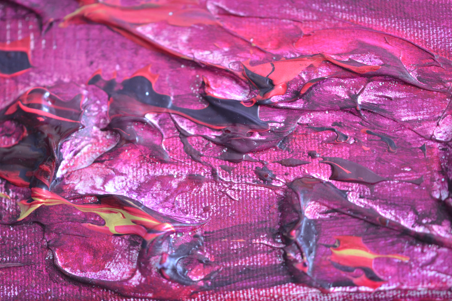 Toile abstraite ''La framboise romantique''