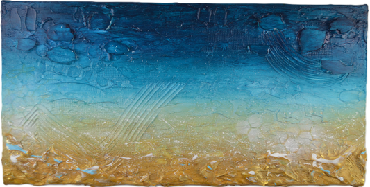 Toile abstraite ''N'oublie pas ta crème solaire''