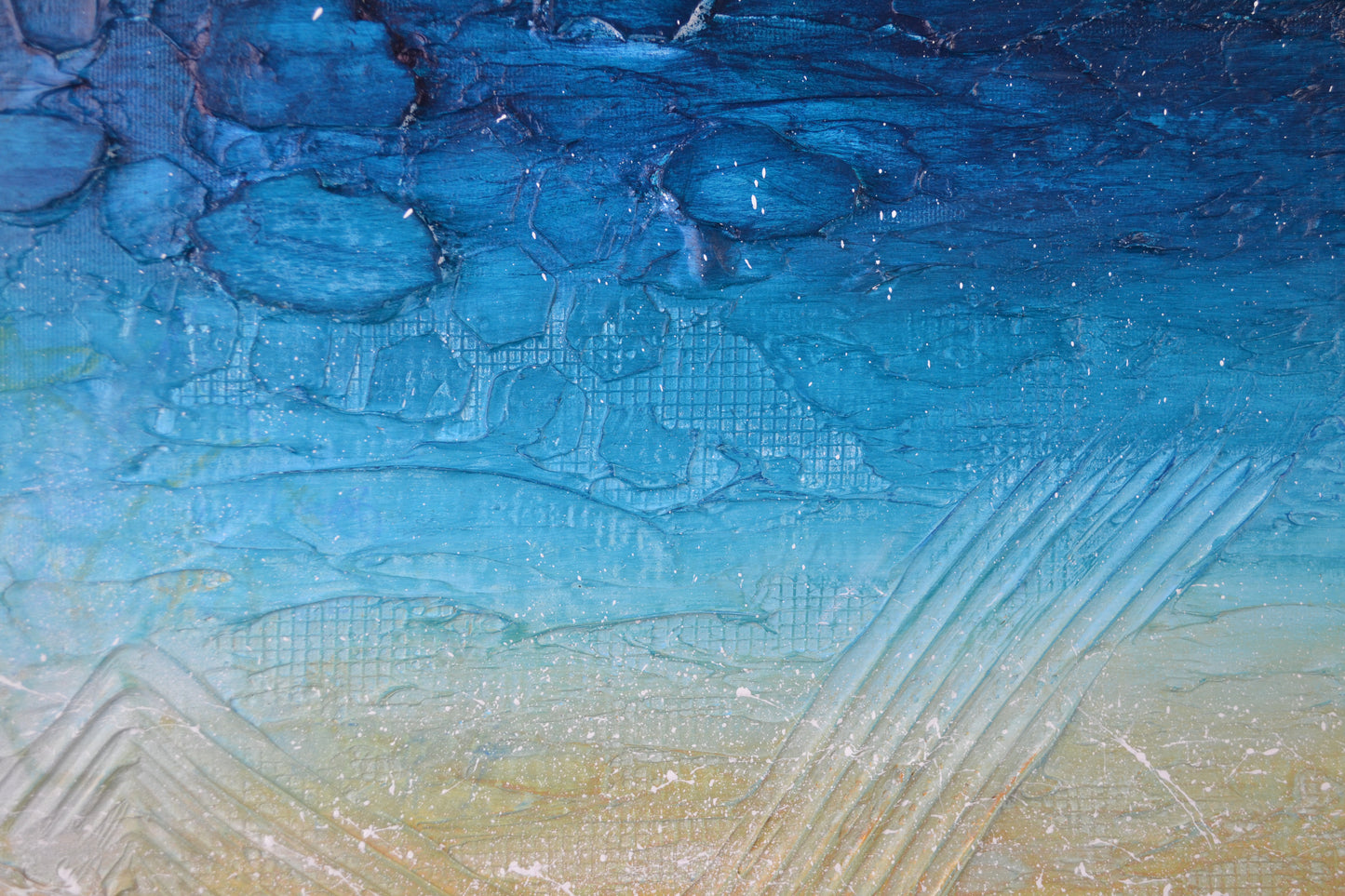 Toile abstraite ''N'oublie pas ta crème solaire''