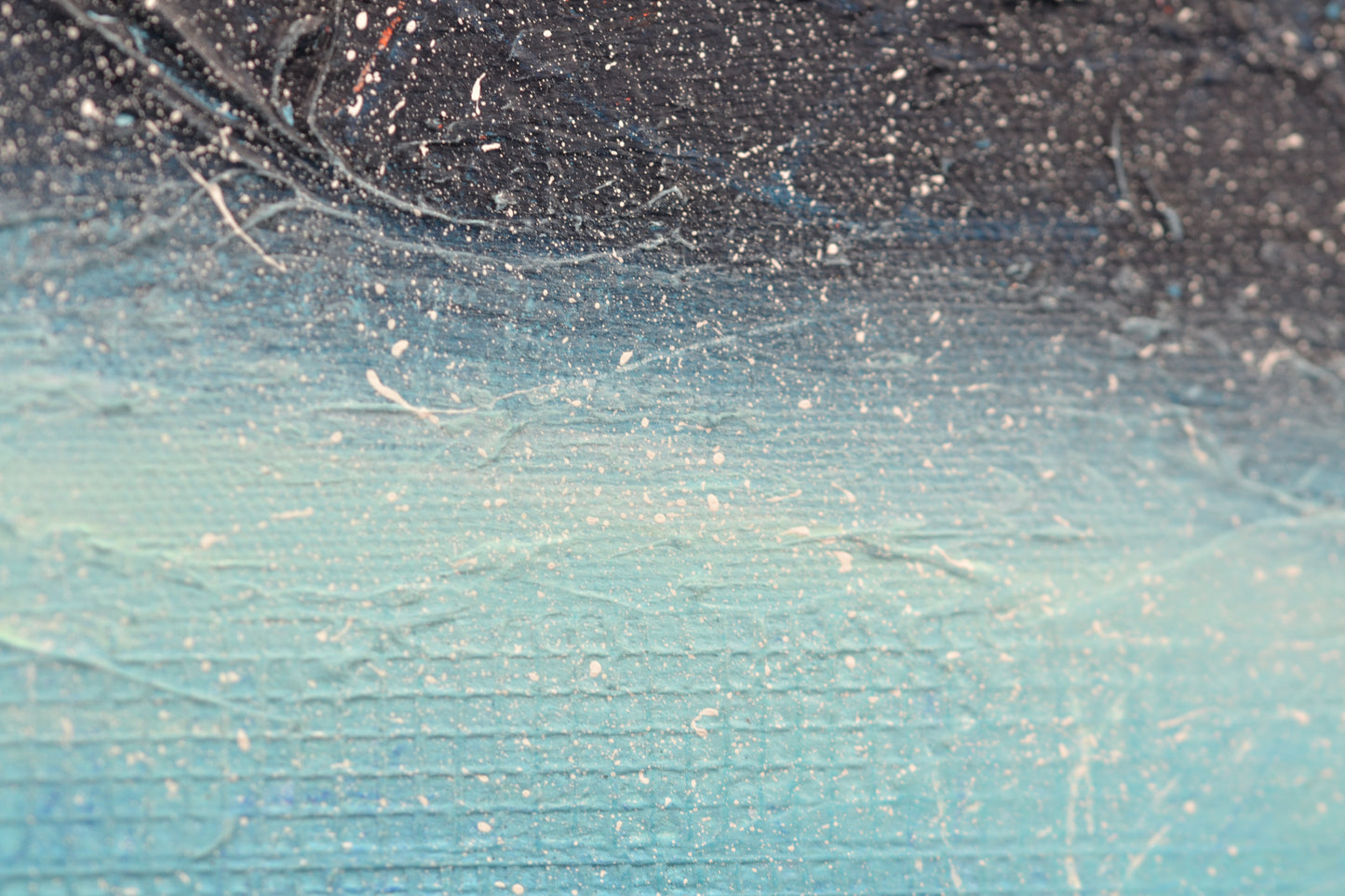 Toile abstraite ''Une lune sous l'eau, vraiment ?!''