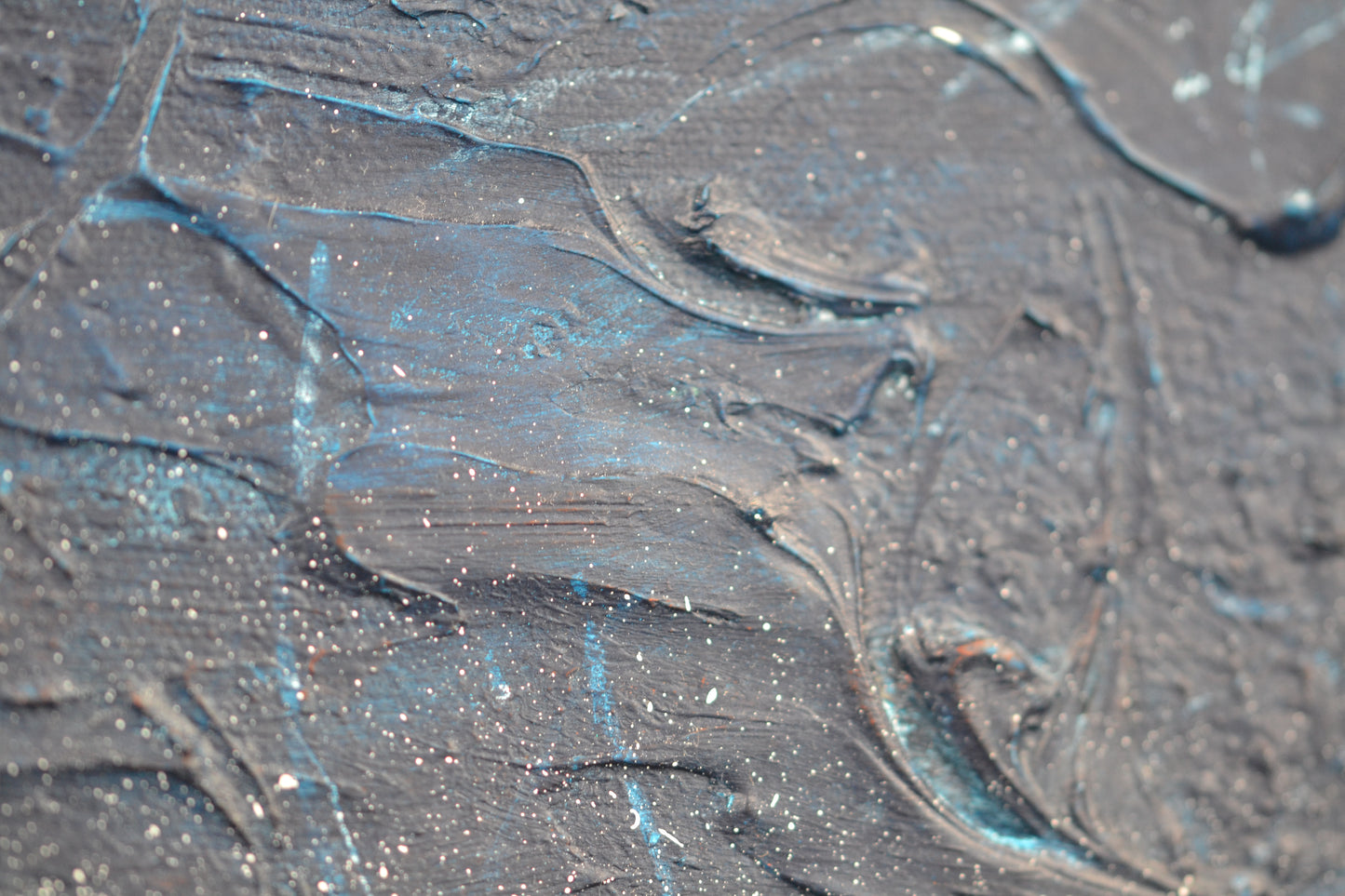 Toile abstraite ''Une lune sous l'eau, vraiment ?!''