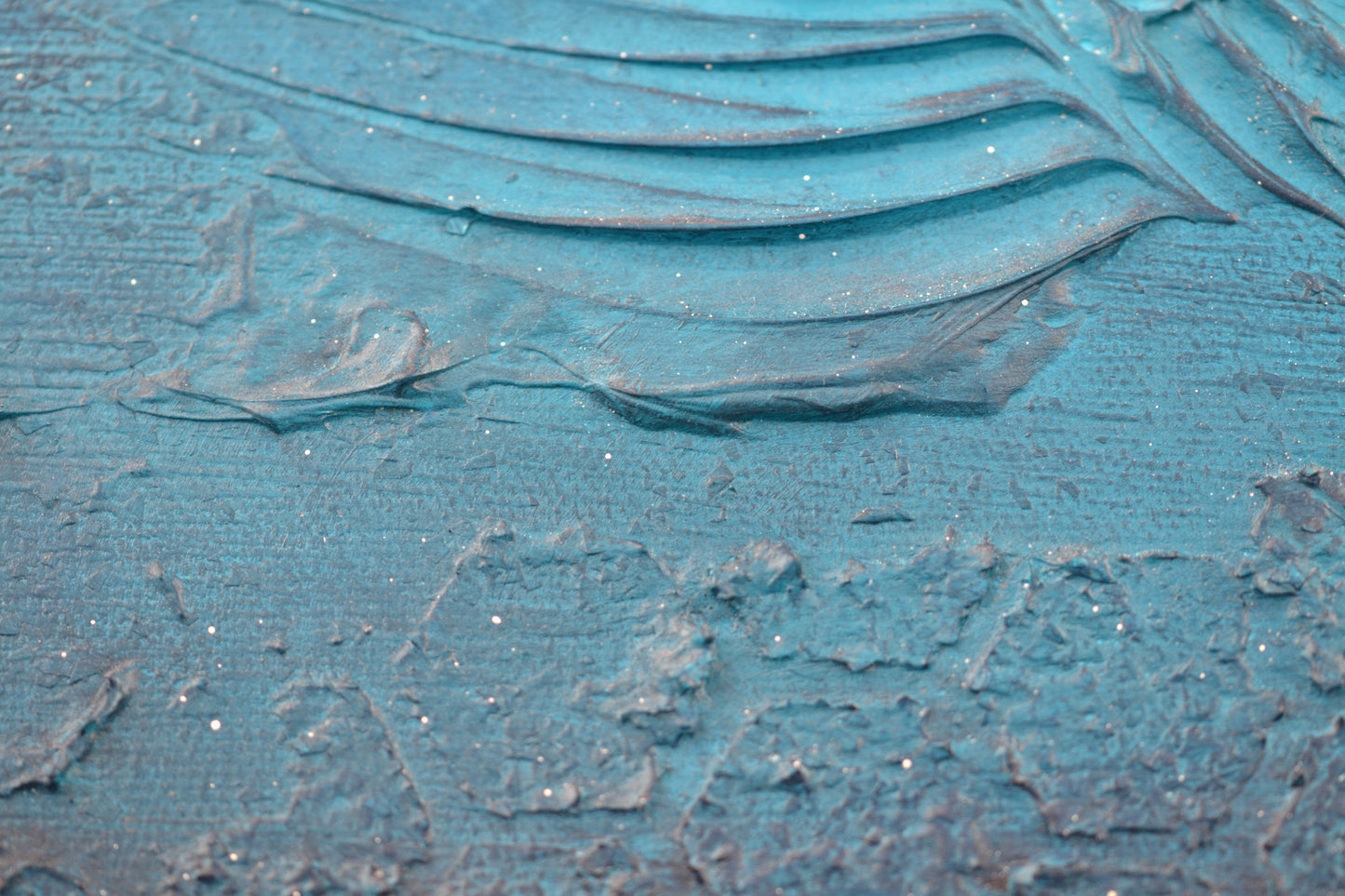Toile abstraite ''Une lune sous l'eau, vraiment ?!''