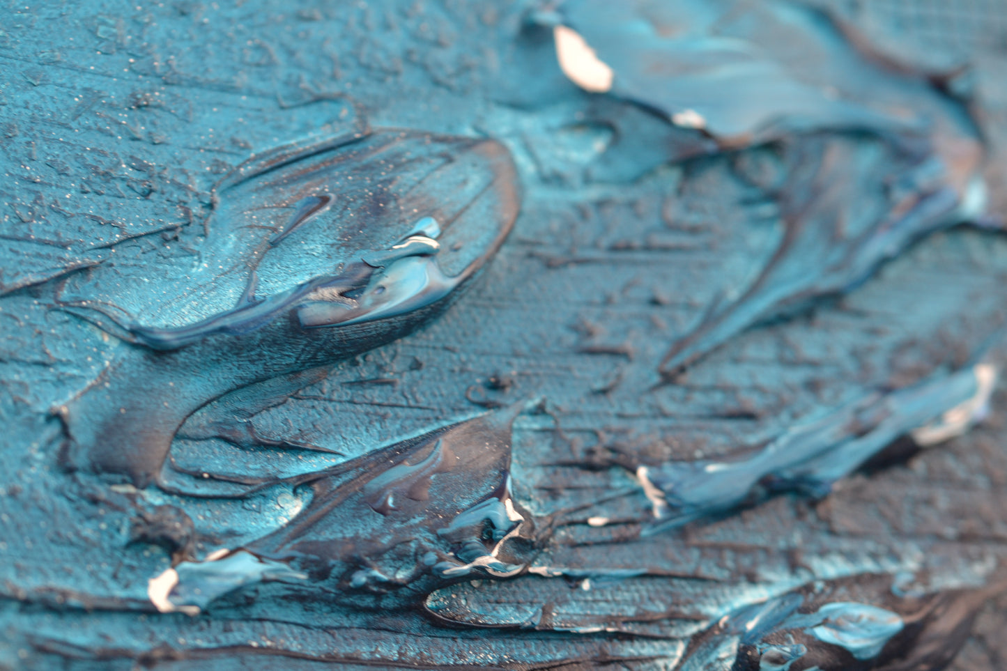 Toile abstraite ''Une lune sous l'eau, vraiment ?!''