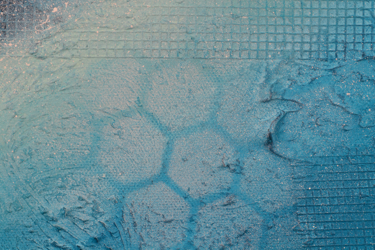 Toile abstraite ''Une lune sous l'eau, vraiment ?!''