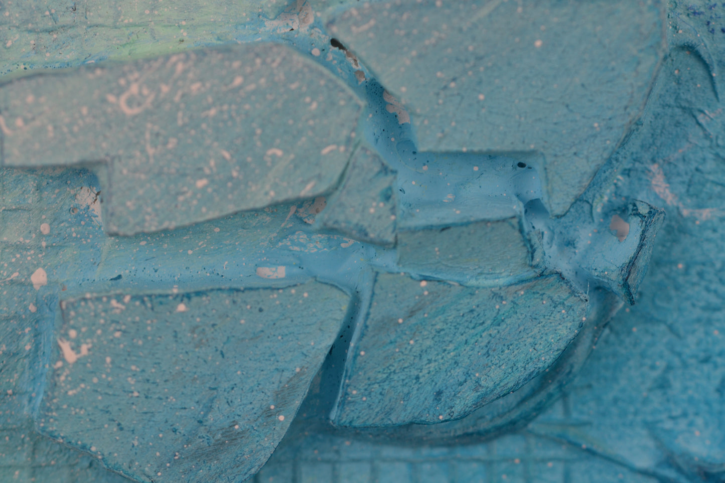 Toile abstraite ''Une lune sous l'eau, vraiment ?!''