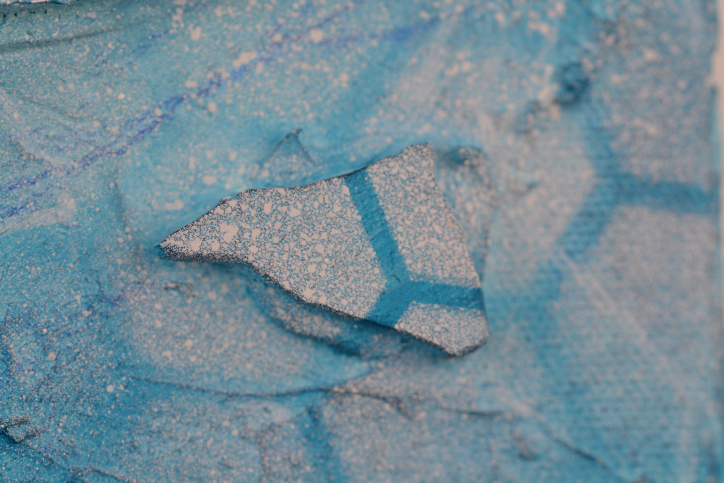 Toile abstraite ''Une lune sous l'eau, vraiment ?!''