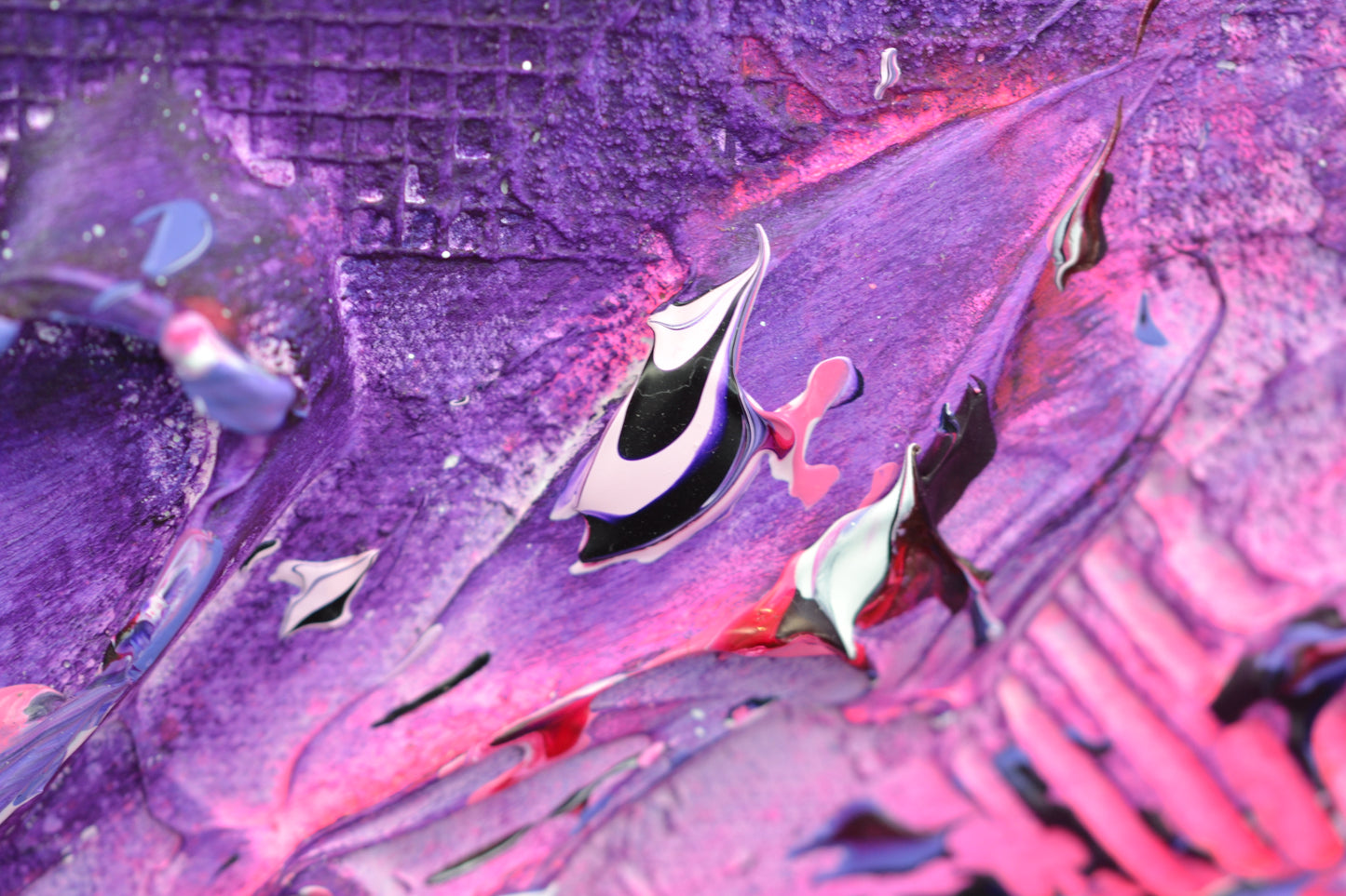 Toile abstraite ''Ose la folie!''