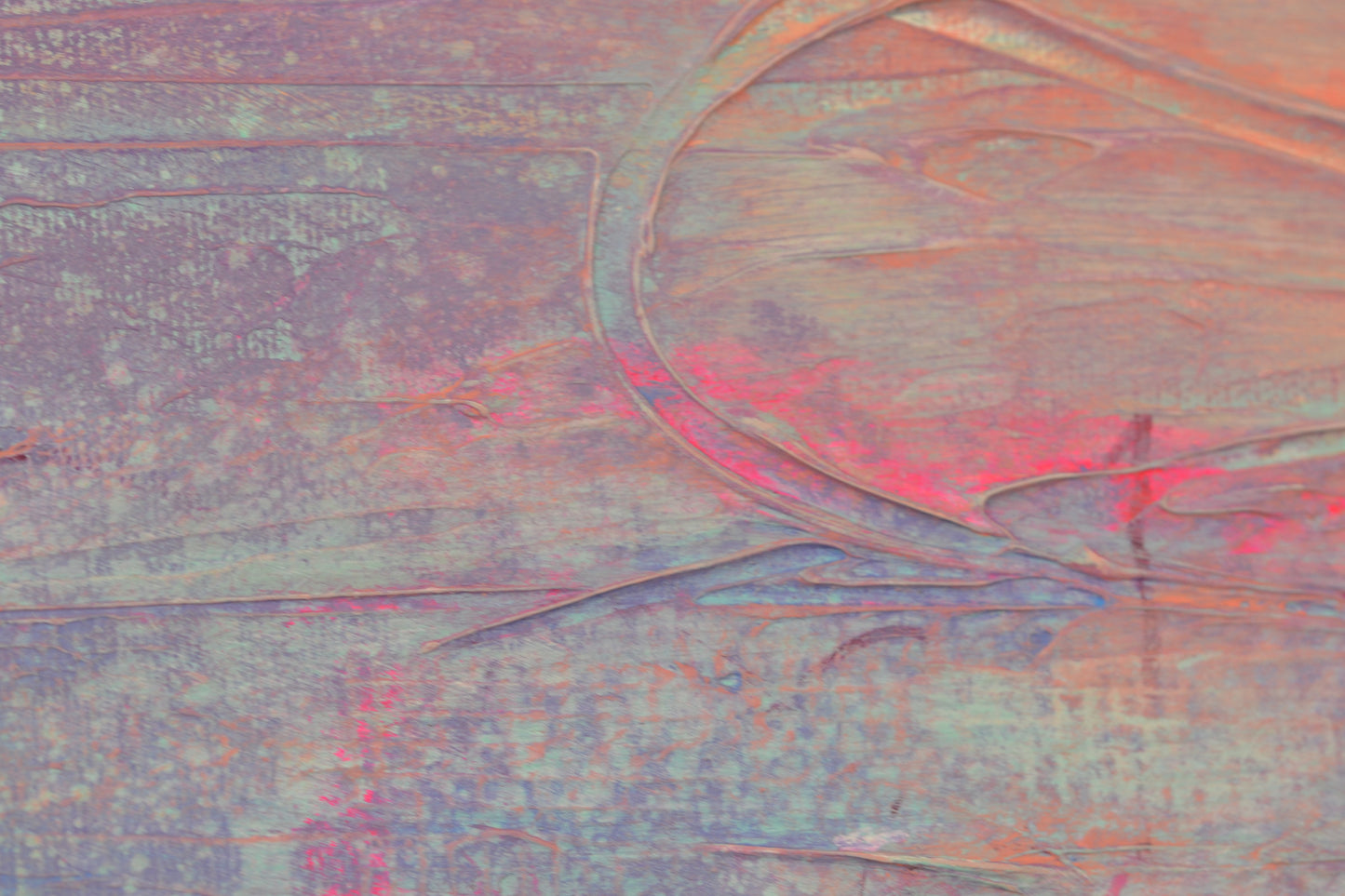 Toile abstraite ''Rose pêche''