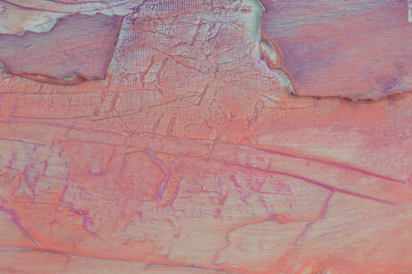 Toile abstraite ''Rose pêche''