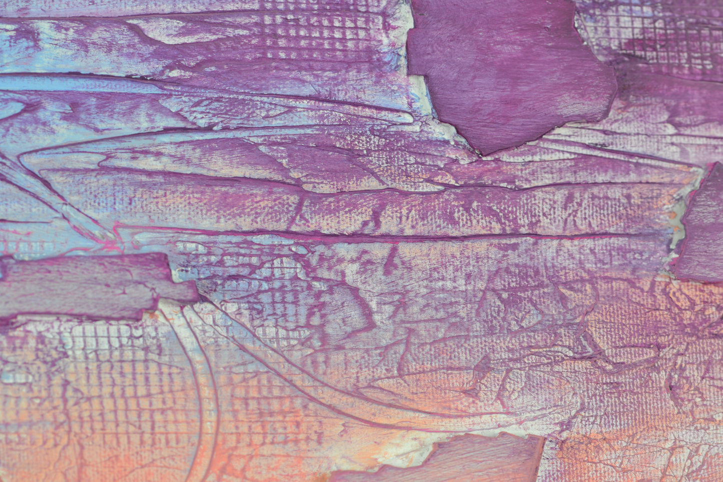 Toile abstraite ''Rose pêche''