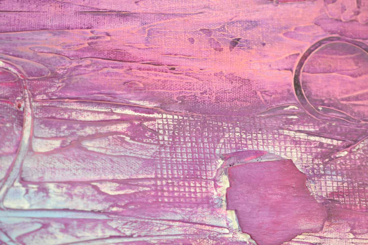 Toile abstraite ''Rose pêche''
