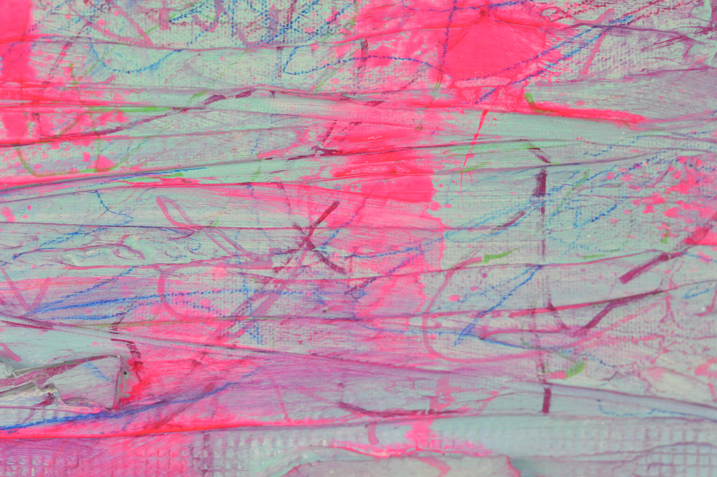Toile abstraite ''Rose pêche''